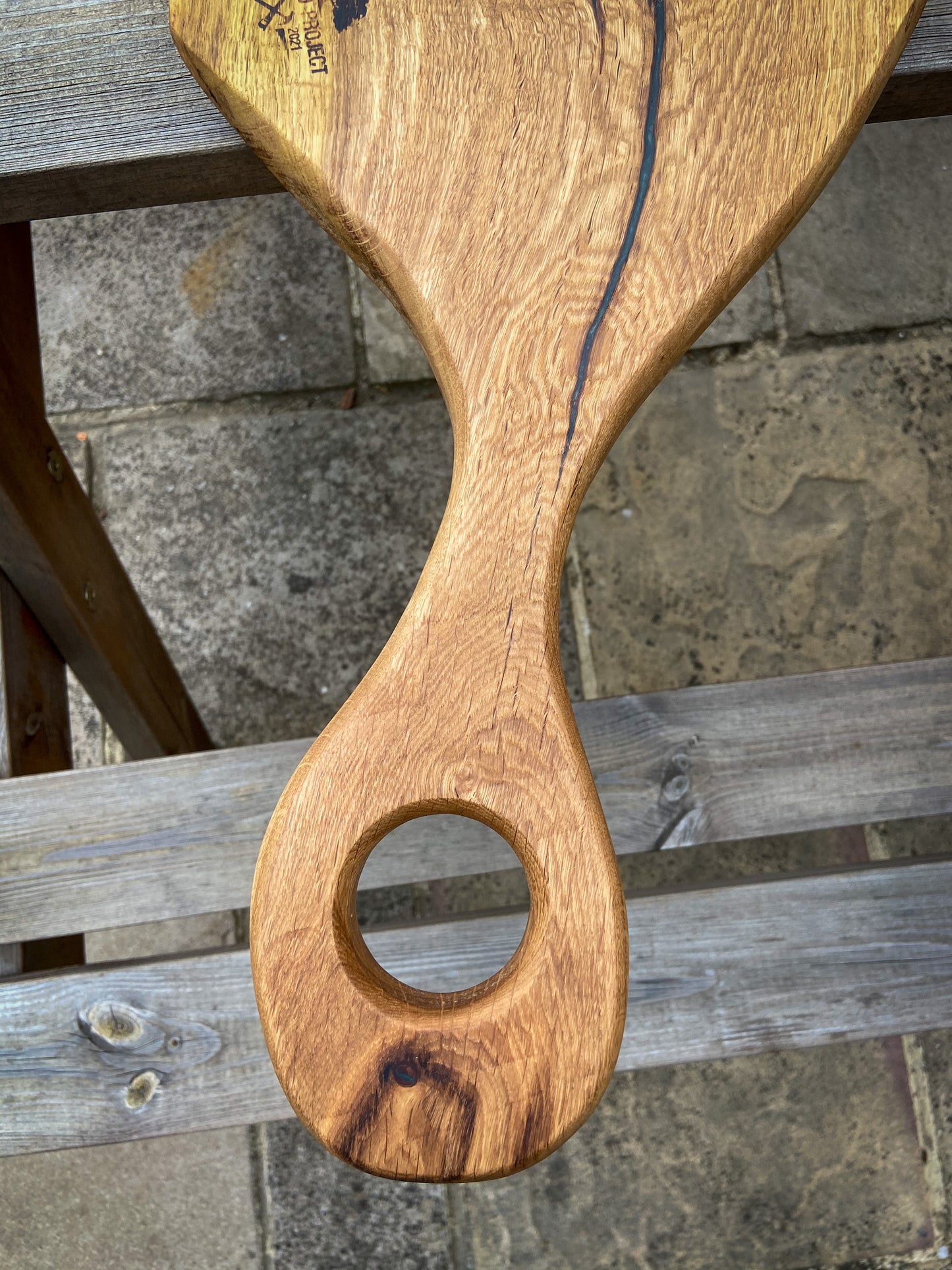 Extra Large Oak Wood and Green Epoxy Resin Charcuterie Board
