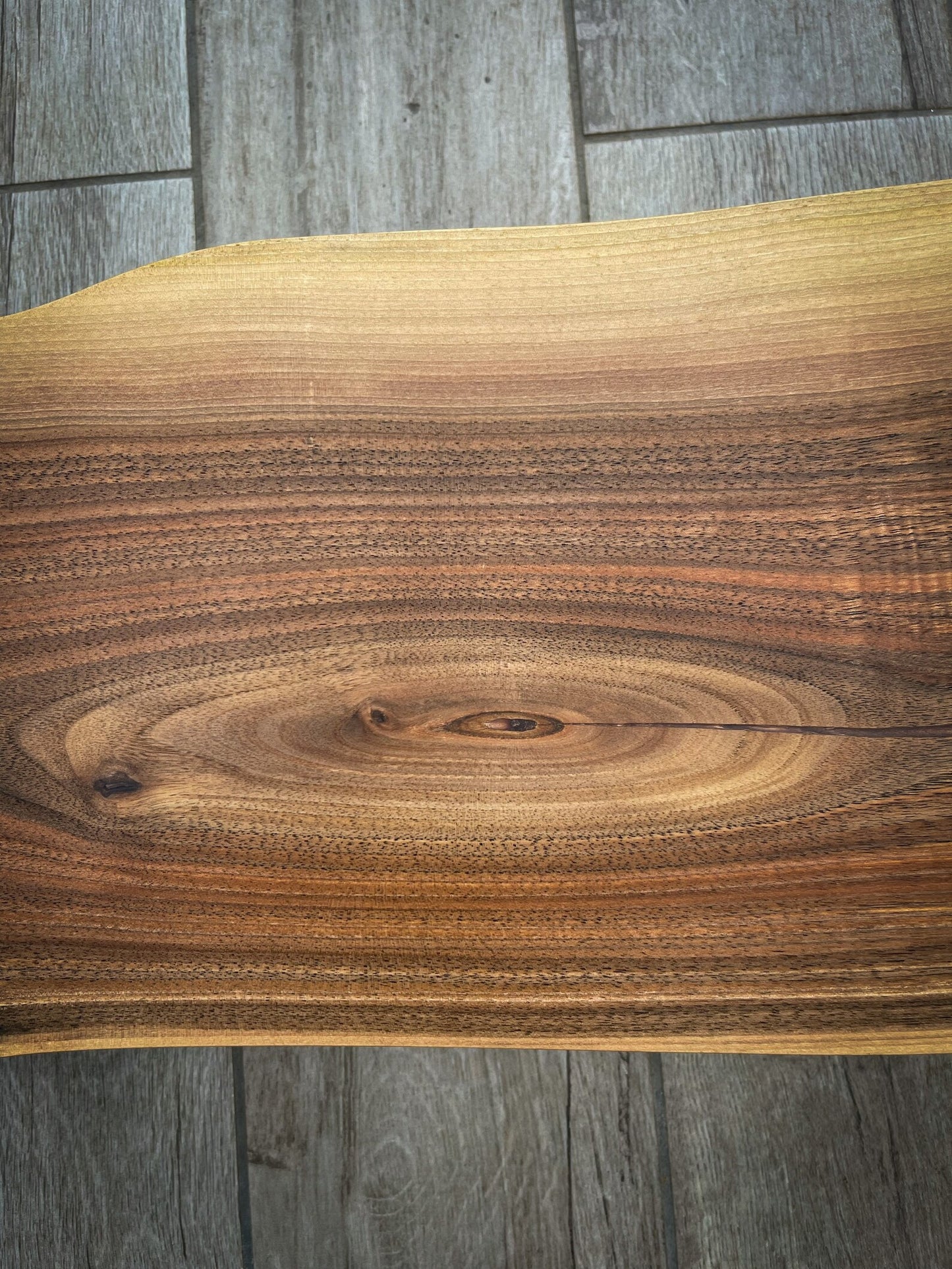 Extra Large Walnut Wood and Golden Bronze Epoxy Resin Charcuterie Board