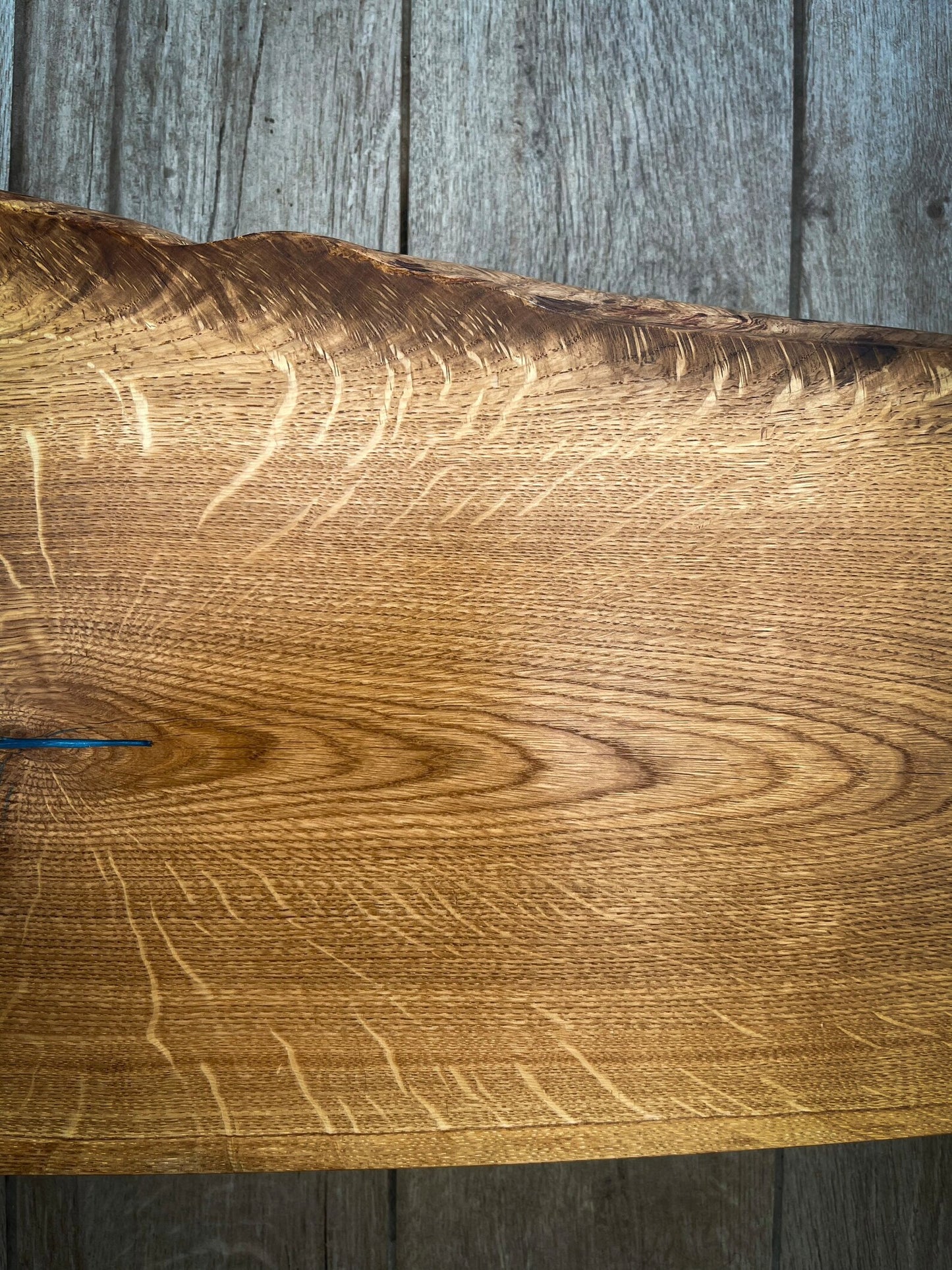 Extra Large Oak Wood and Blue Epoxy Resin Charcuterie Board