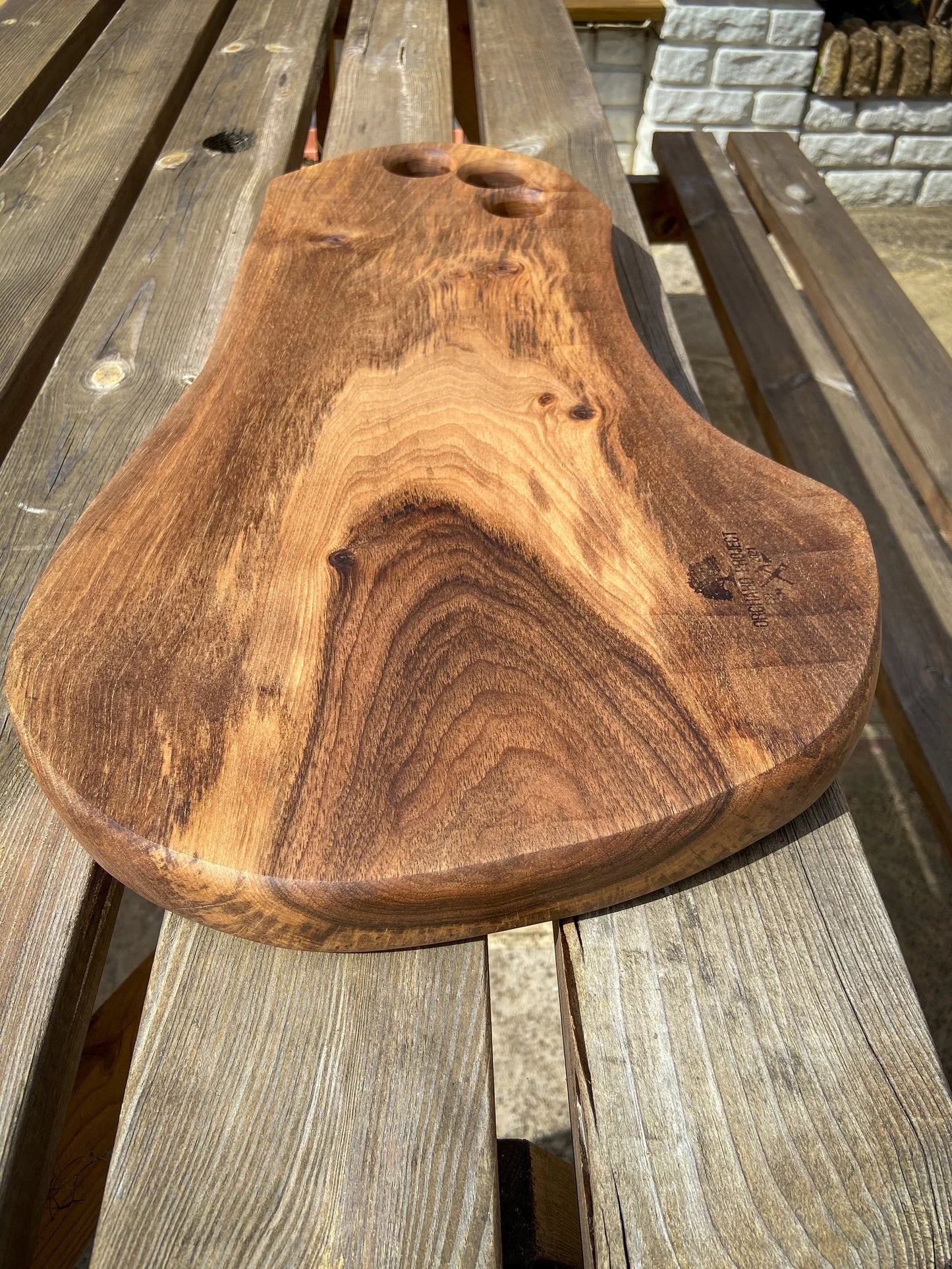Large English Walnut Wood Charcuterie Board