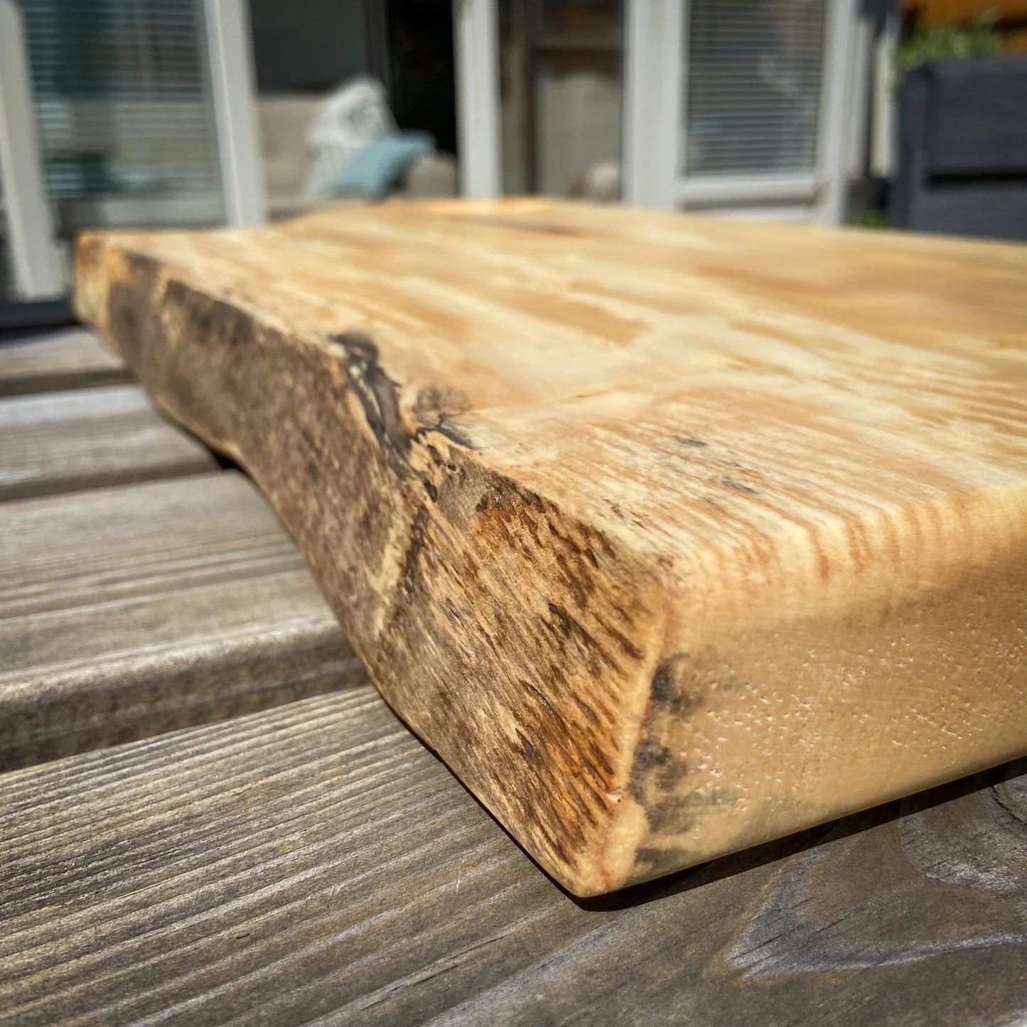 Extra Large Horse Chestnut Wood and Blue Epoxy Resin Charcuterie Board