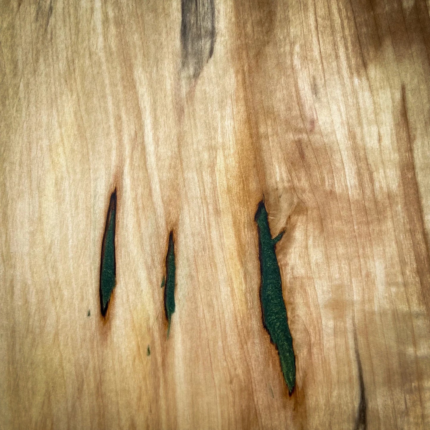 Large Horse Chestnut Wood and Green Epoxy Resin Charcuterie Board