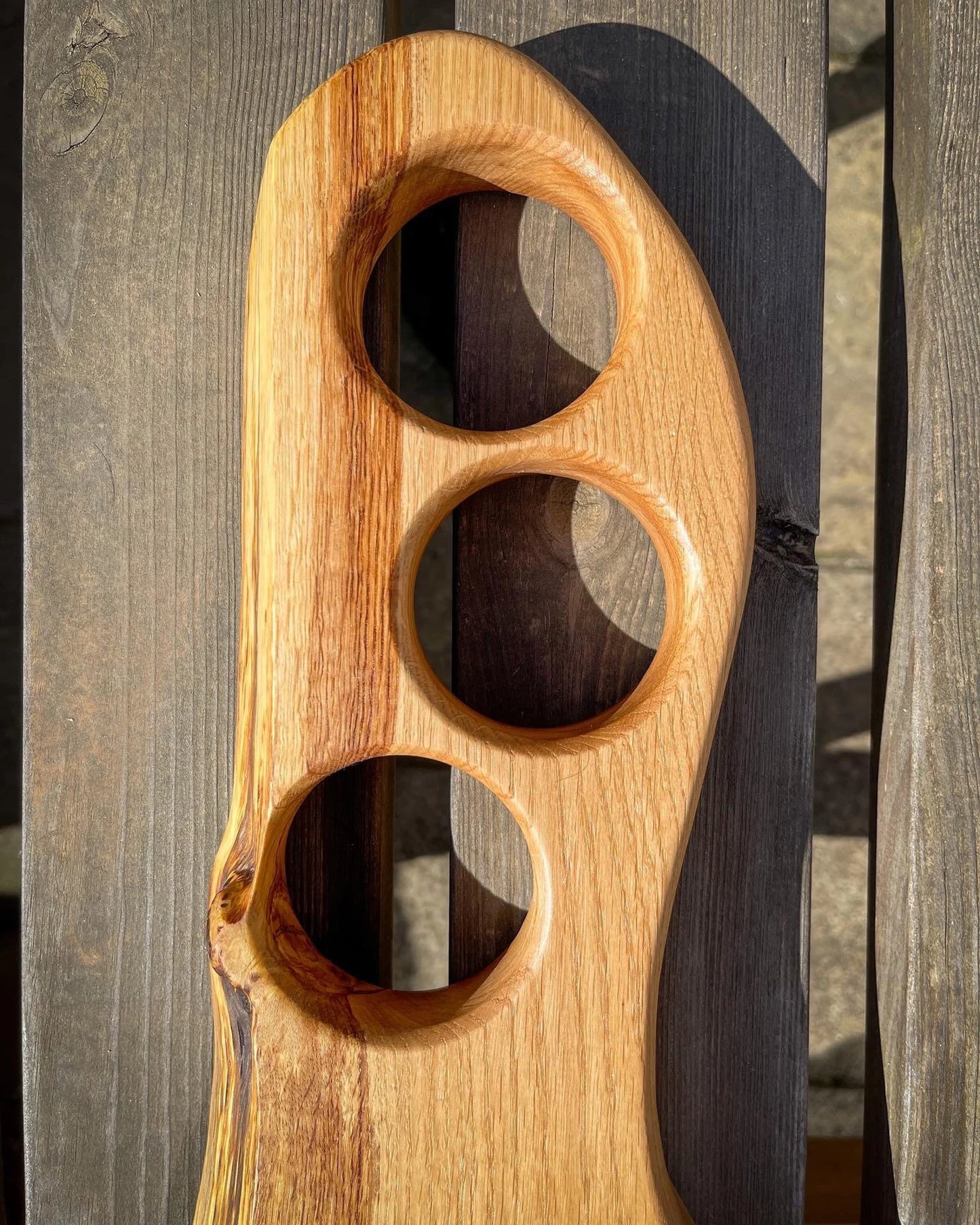 Medium Oak Wood and Dragon's Gold Green Epoxy Resin Charcuterie Board