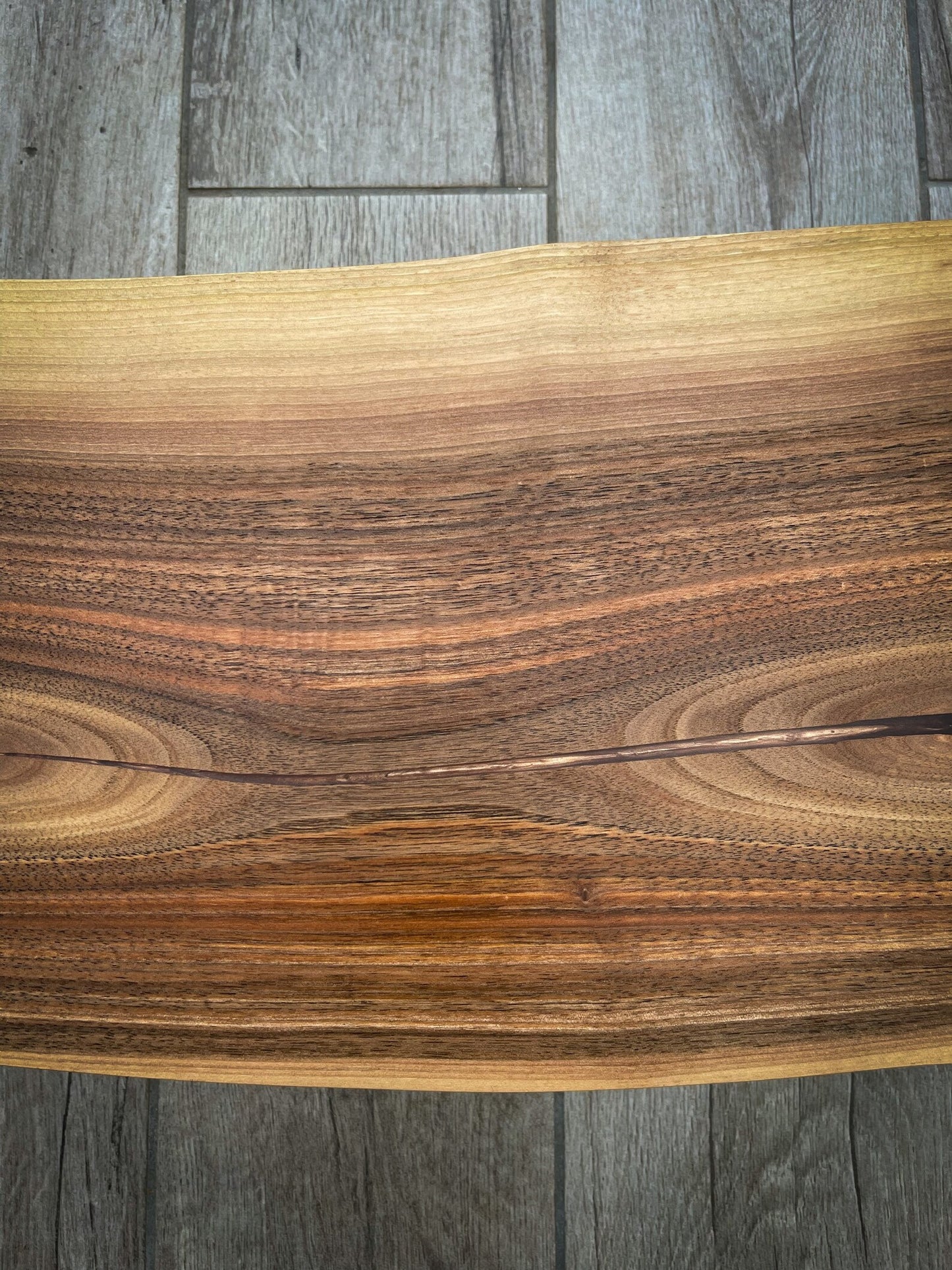 Extra Large Walnut Wood and Golden Bronze Epoxy Resin Charcuterie Board